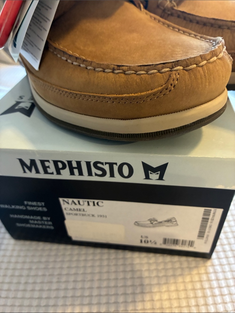 Mephisto Men's Tan Leather Moccasin Slip-On Loafers - Picture 5 of 5